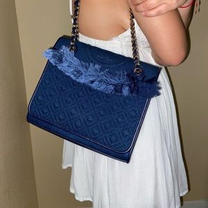Navy blue/denim Tory Burch Purse